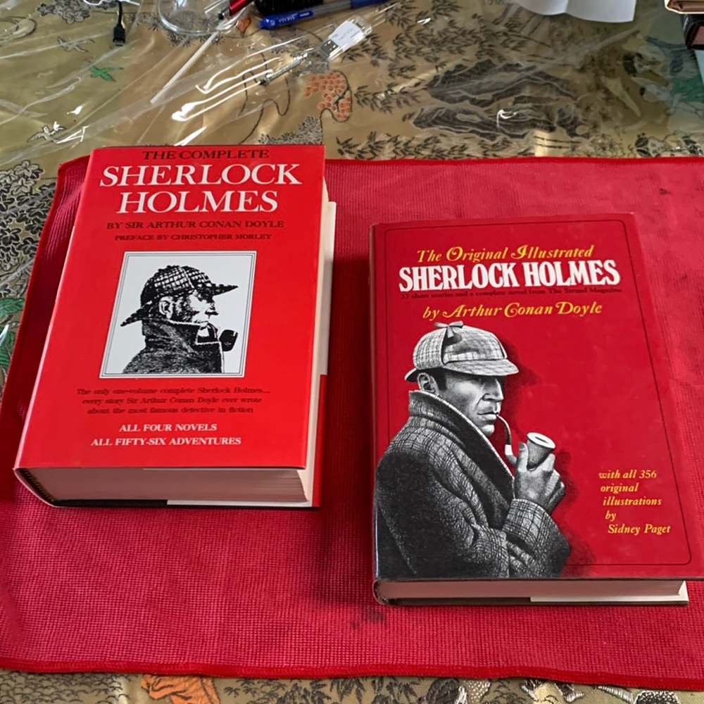 Set of 2 hardcover Sherlock Holmes collection.